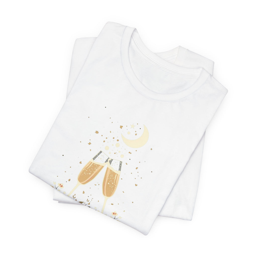 Celestial Champagne & Blush Florals Graphic T-Shirt