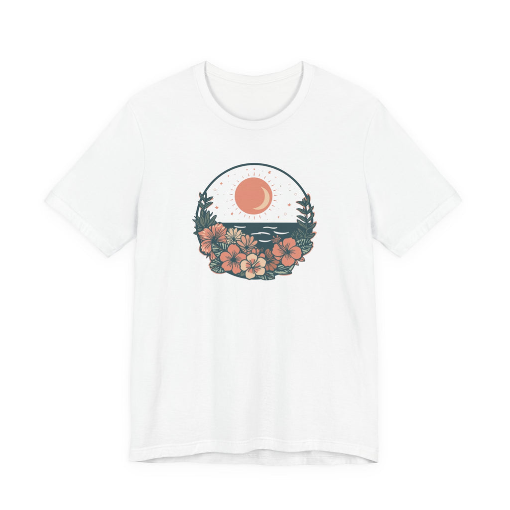 Sunset Ocean Moon Floral T-Shirt