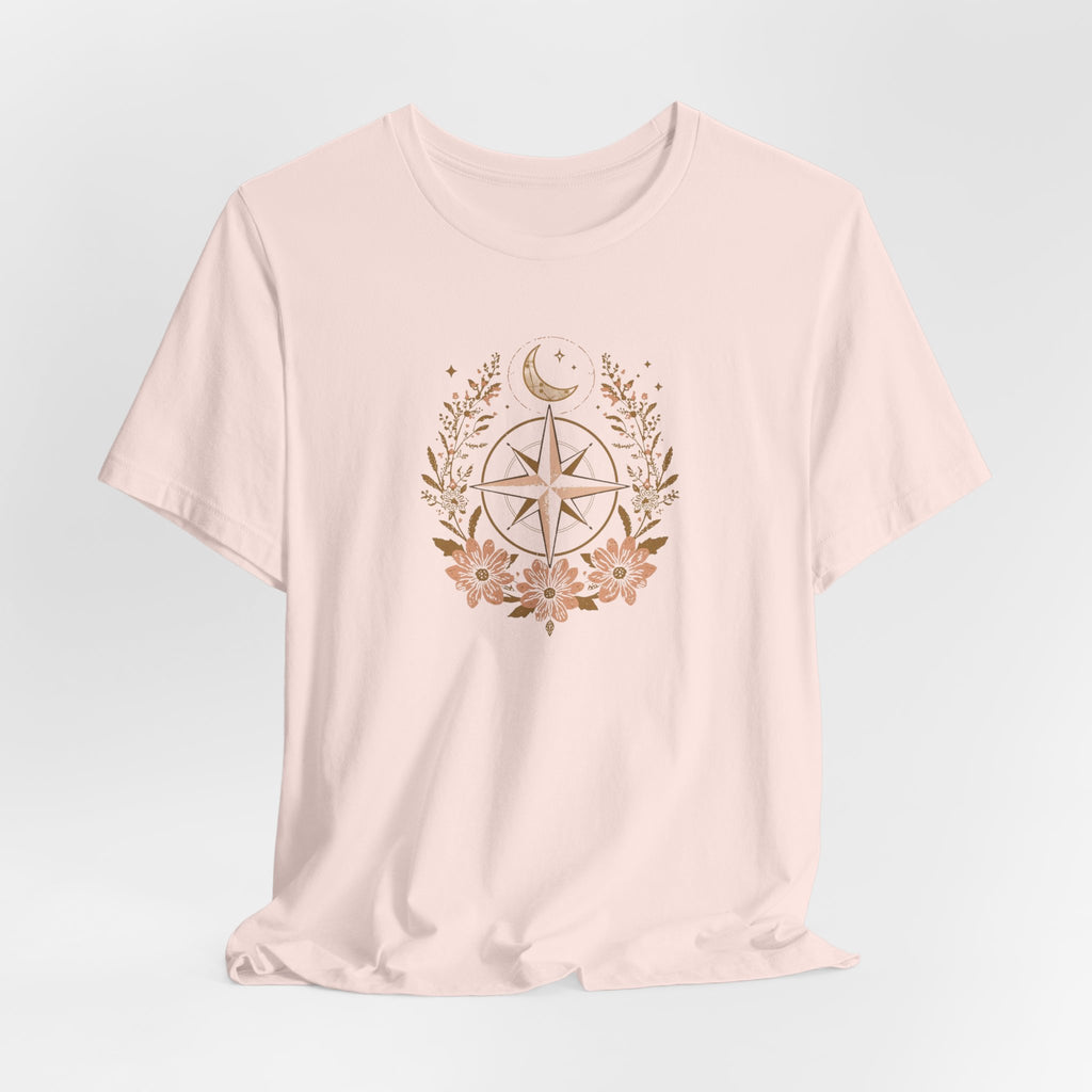 Celestial Compass Floral Graphic T-Shirt
