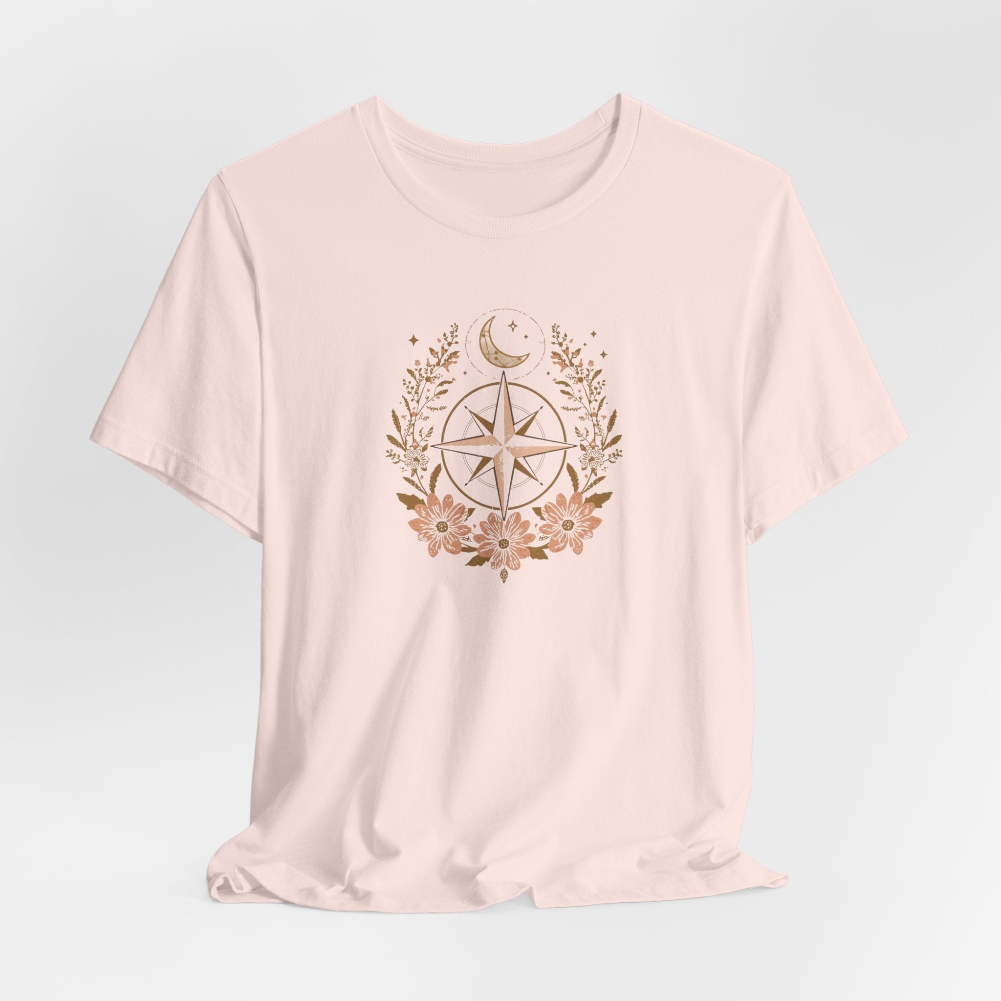 Celestial Compass Floral Graphic T-Shirt