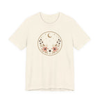 Minimal Celestial Floral Moon Graphic Tee