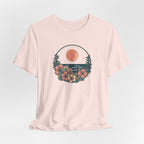 Sunset Ocean Moon Floral T-Shirt