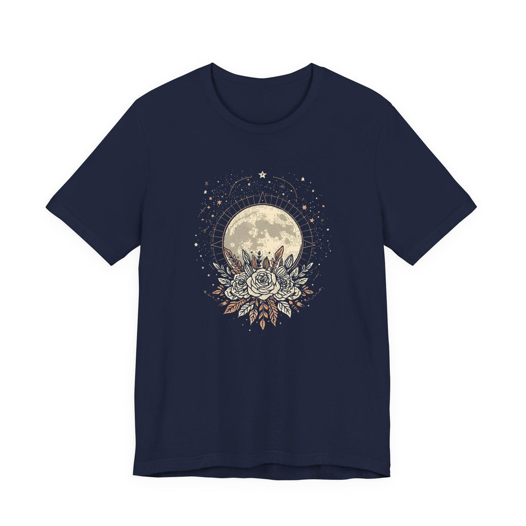 Full Moon & Flower Celestial Graphic T-Shirt