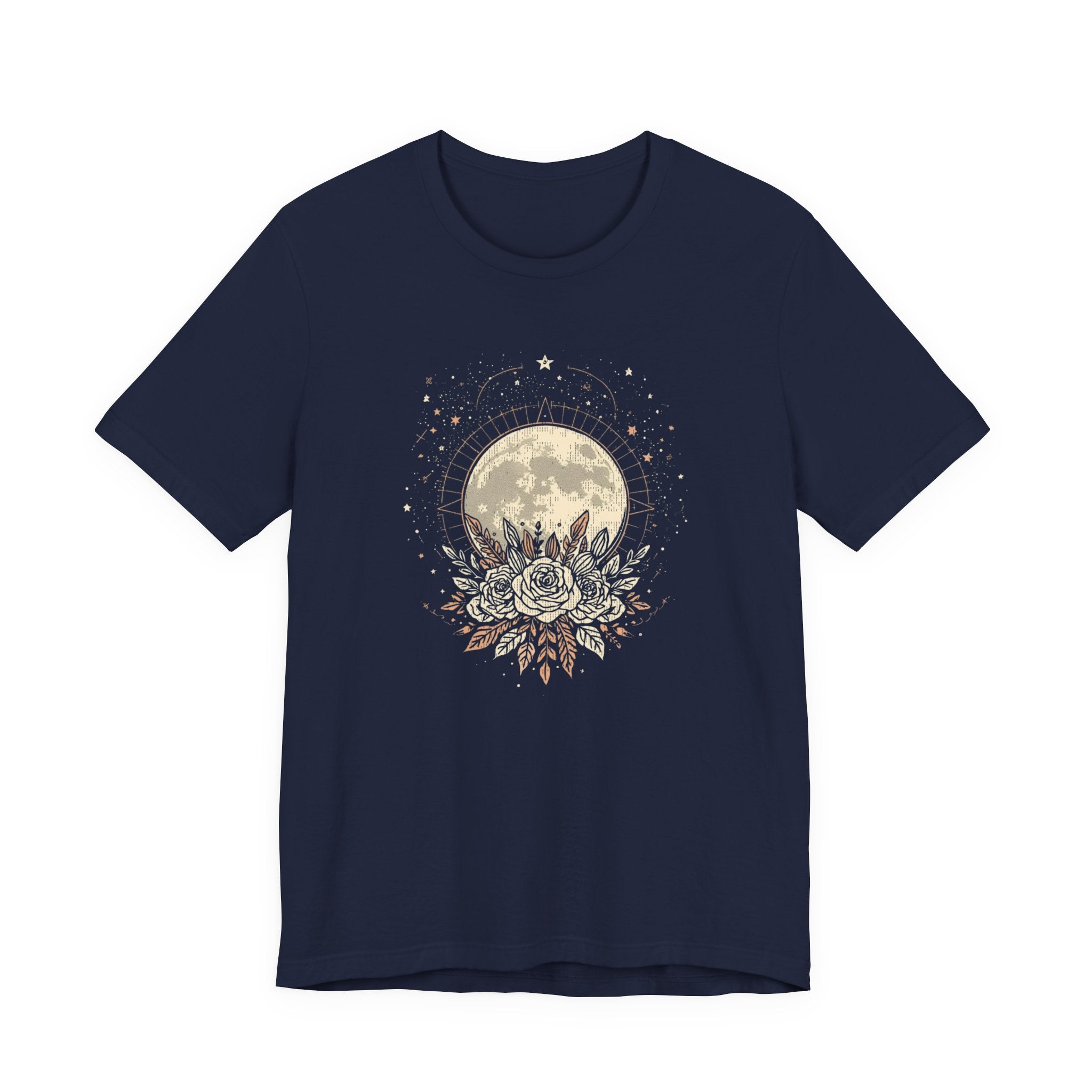 Full Moon & Flower Celestial Graphic T-Shirt