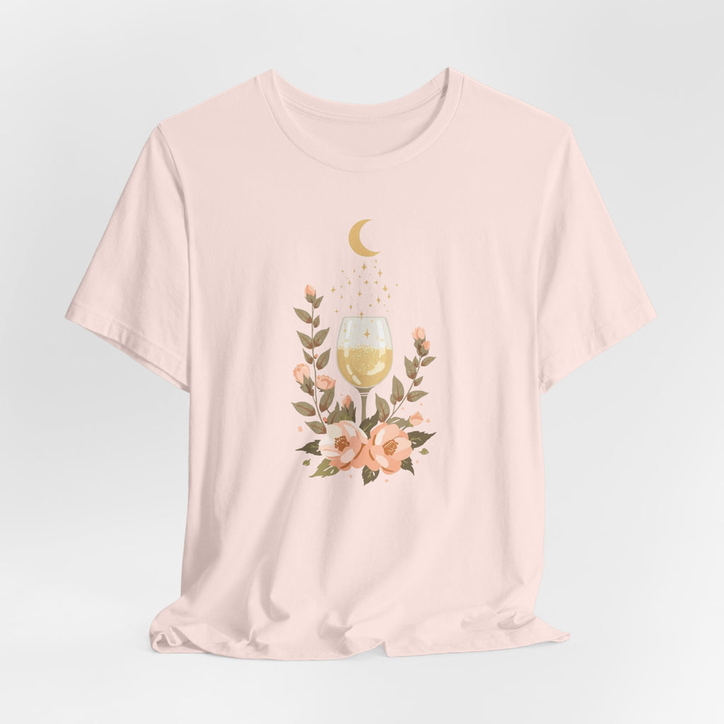 Celestial Wine & Blush Florals Graphic T-Shirt