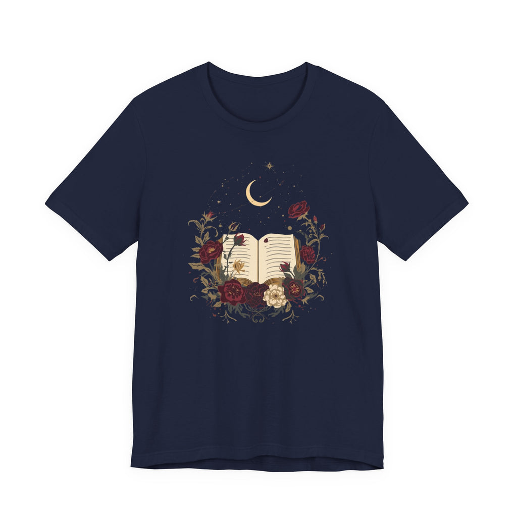Celestial Rose Book Lover Graphic T-Shirt
