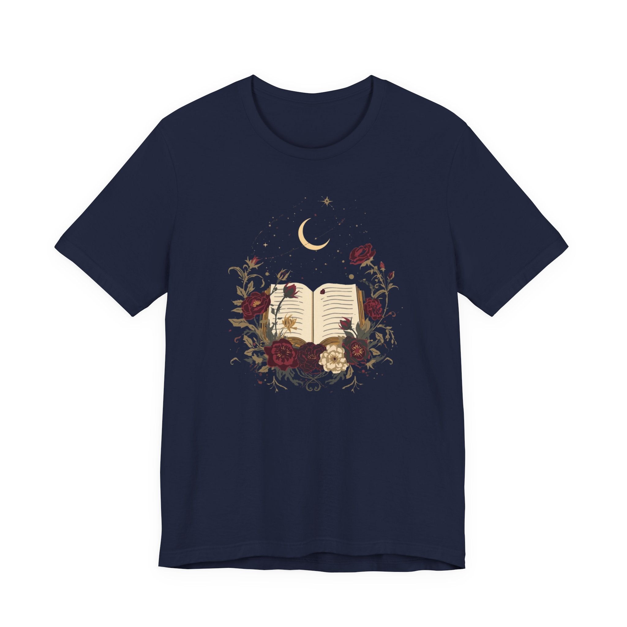 Celestial Rose Book Lover Graphic T-Shirt