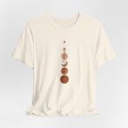 Warm Scandinavian Crescent Moon and Flowers T-Shirt