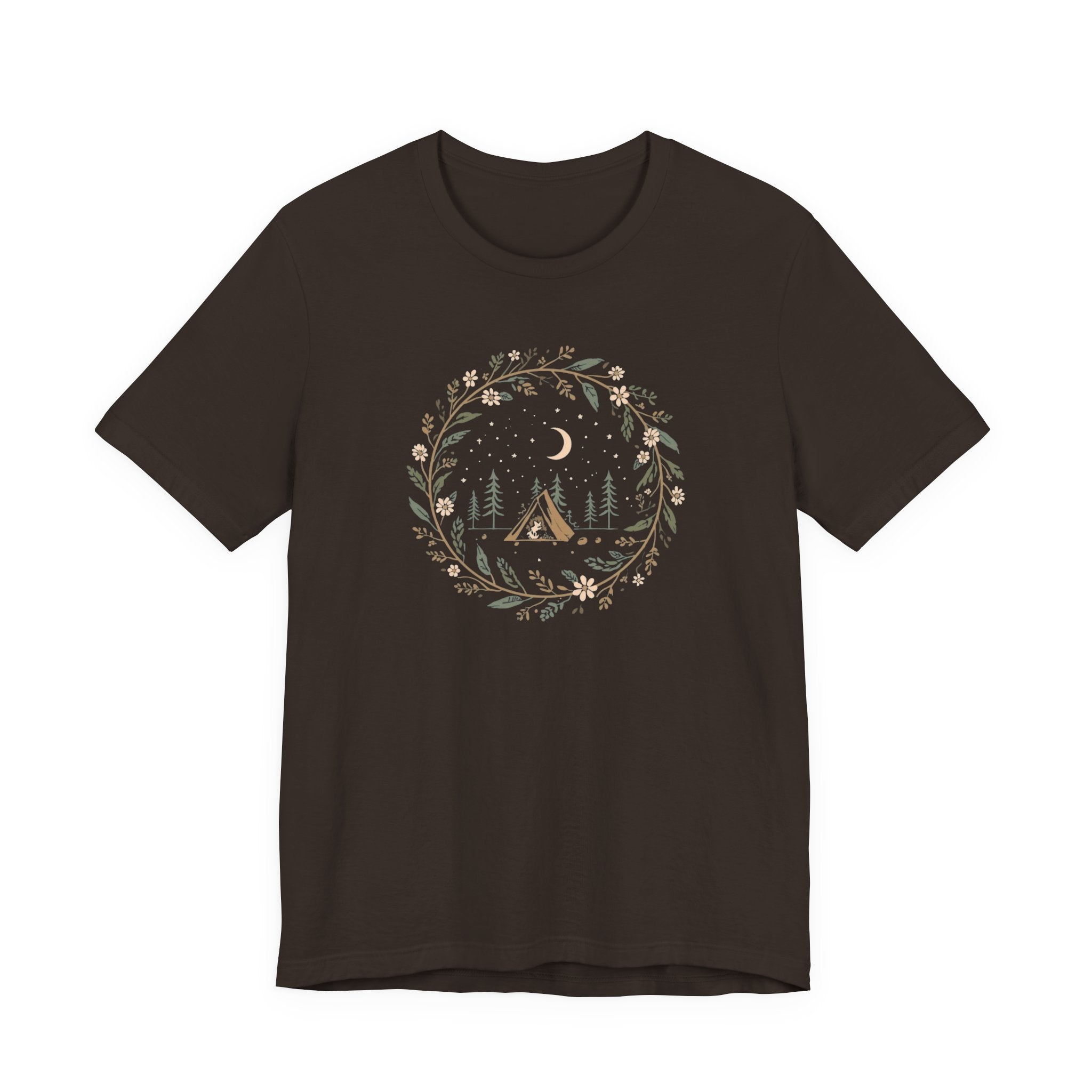 Moonlit Forest Camping Graphic T-Shirt