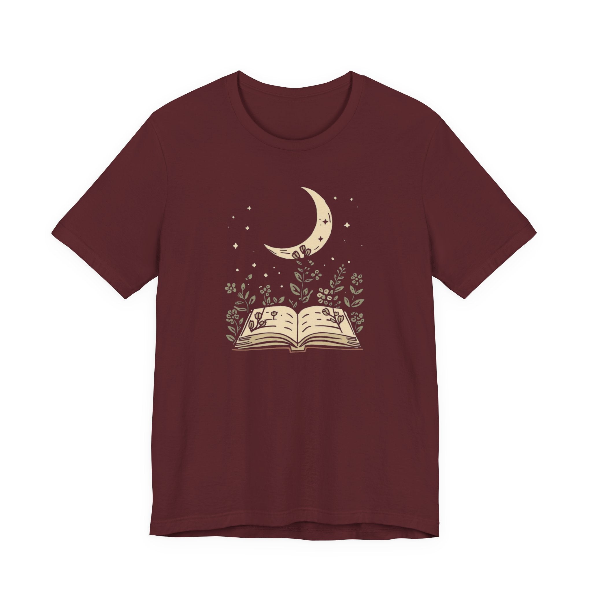 Moonlit Reading Garden Graphic T-Shirt