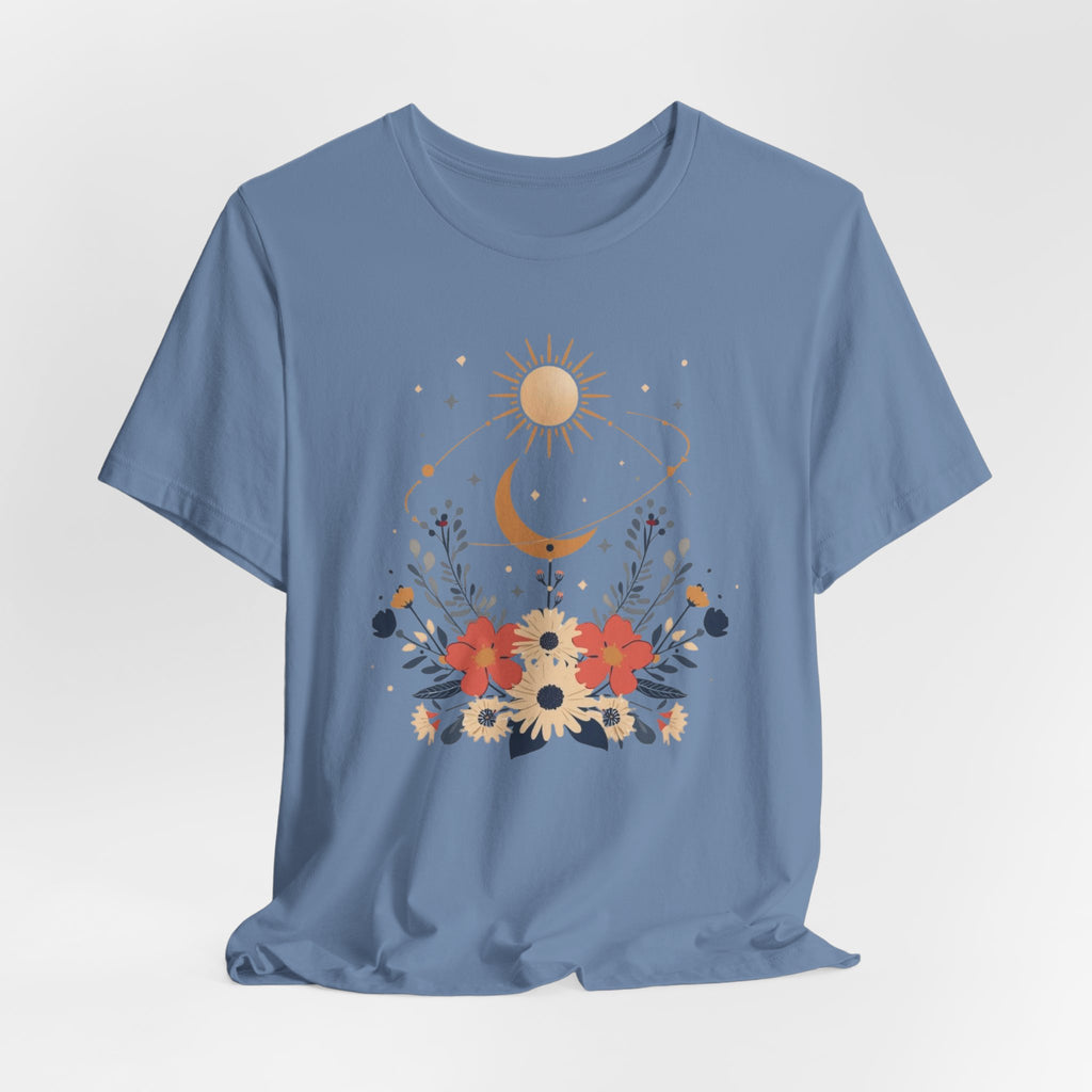 Celestial Orbit Floral Graphic T-Shirt