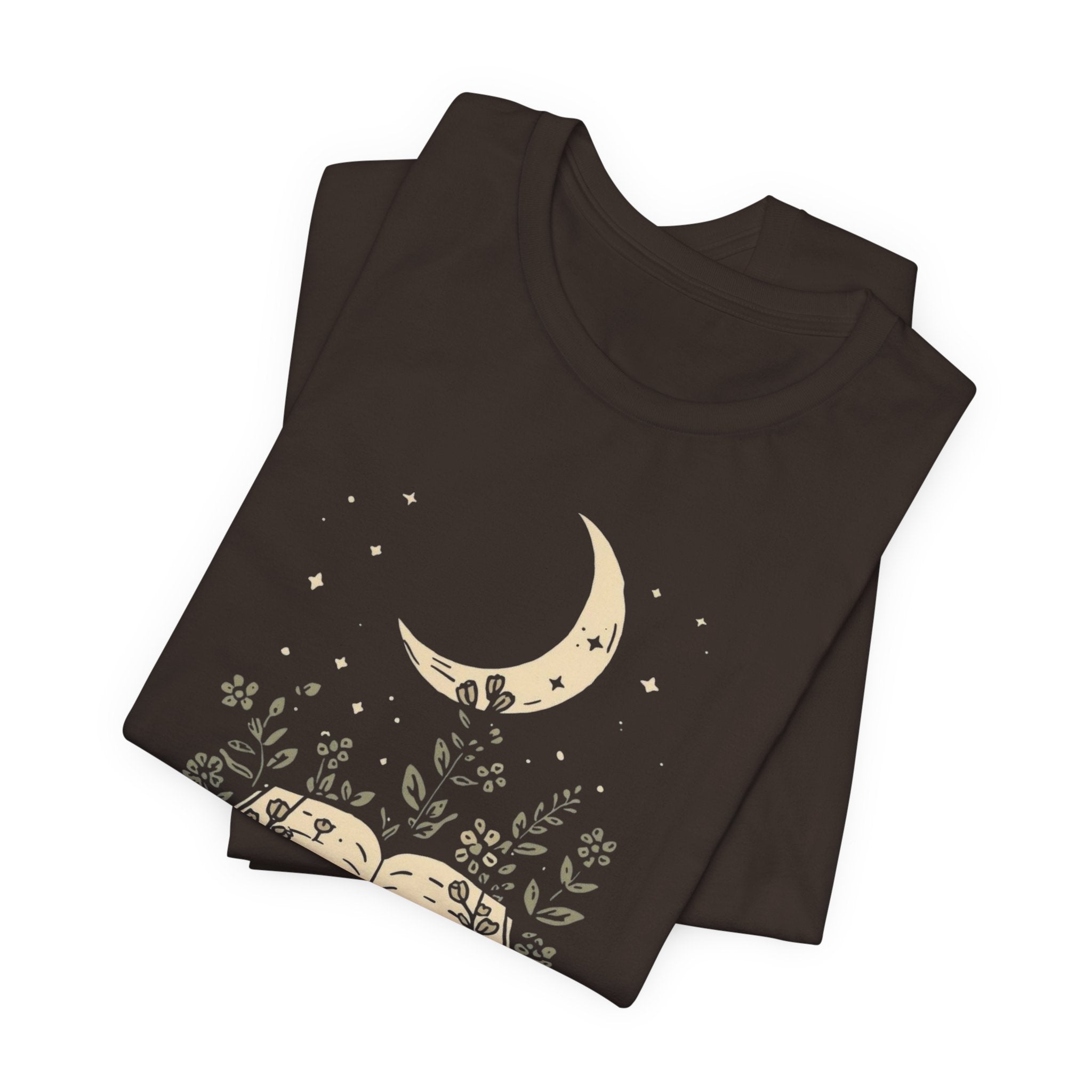 Moonlit Reading Garden Graphic T-Shirt