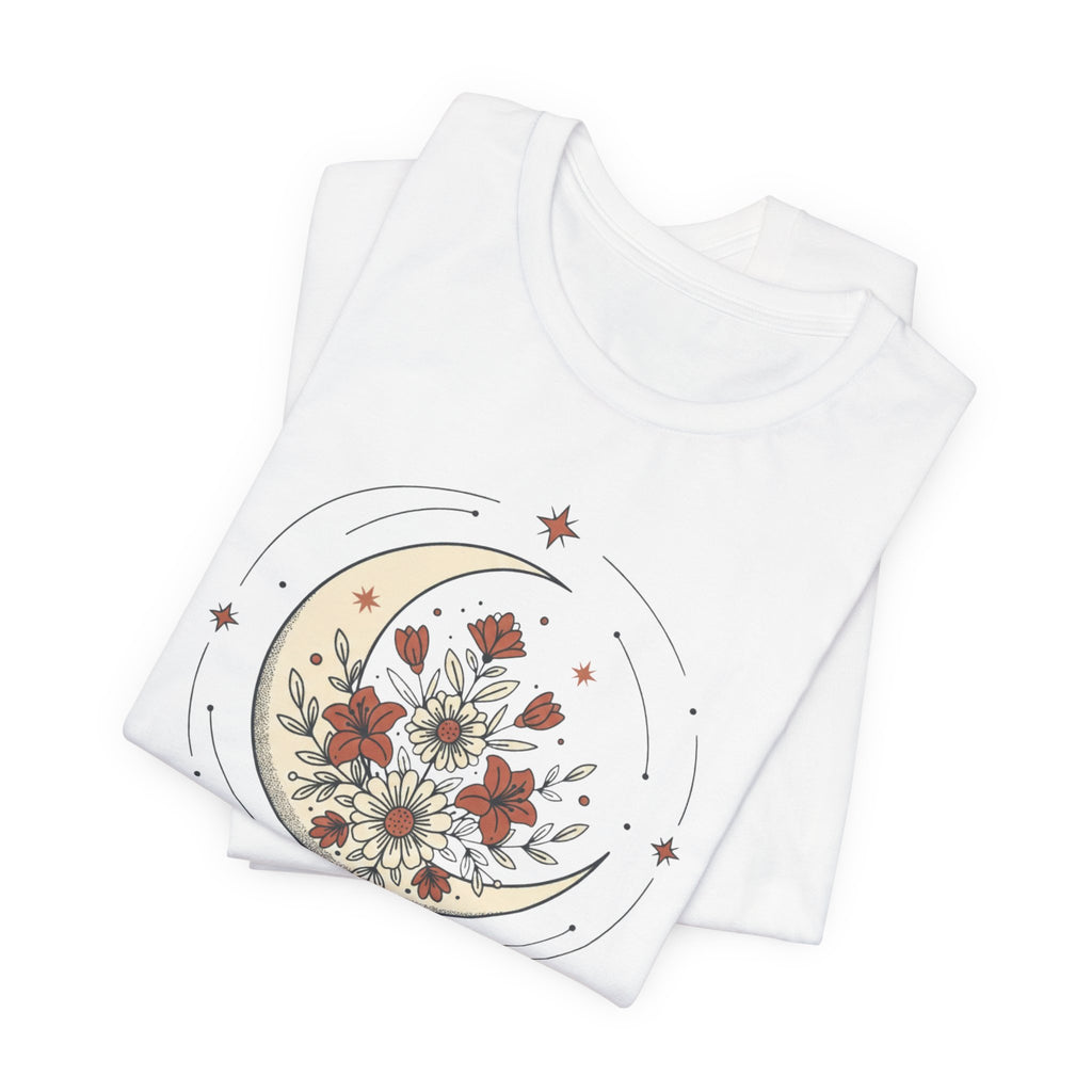 Crescent Moon and Flowers T-Shirt
