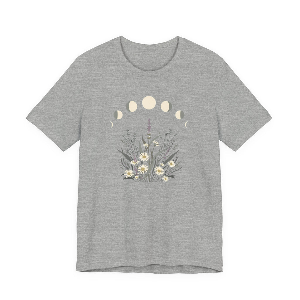 Lavender and Daisy Moon Phases T-Shirt