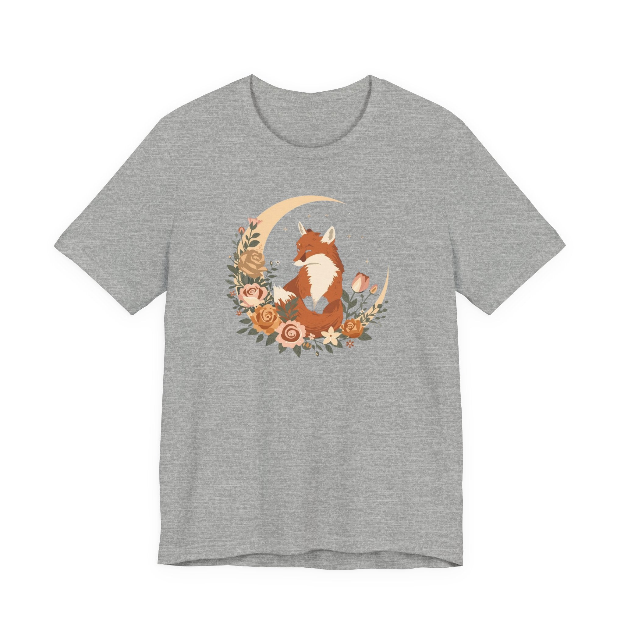 Crescent Moon and Wildflower Fox T-Shirt