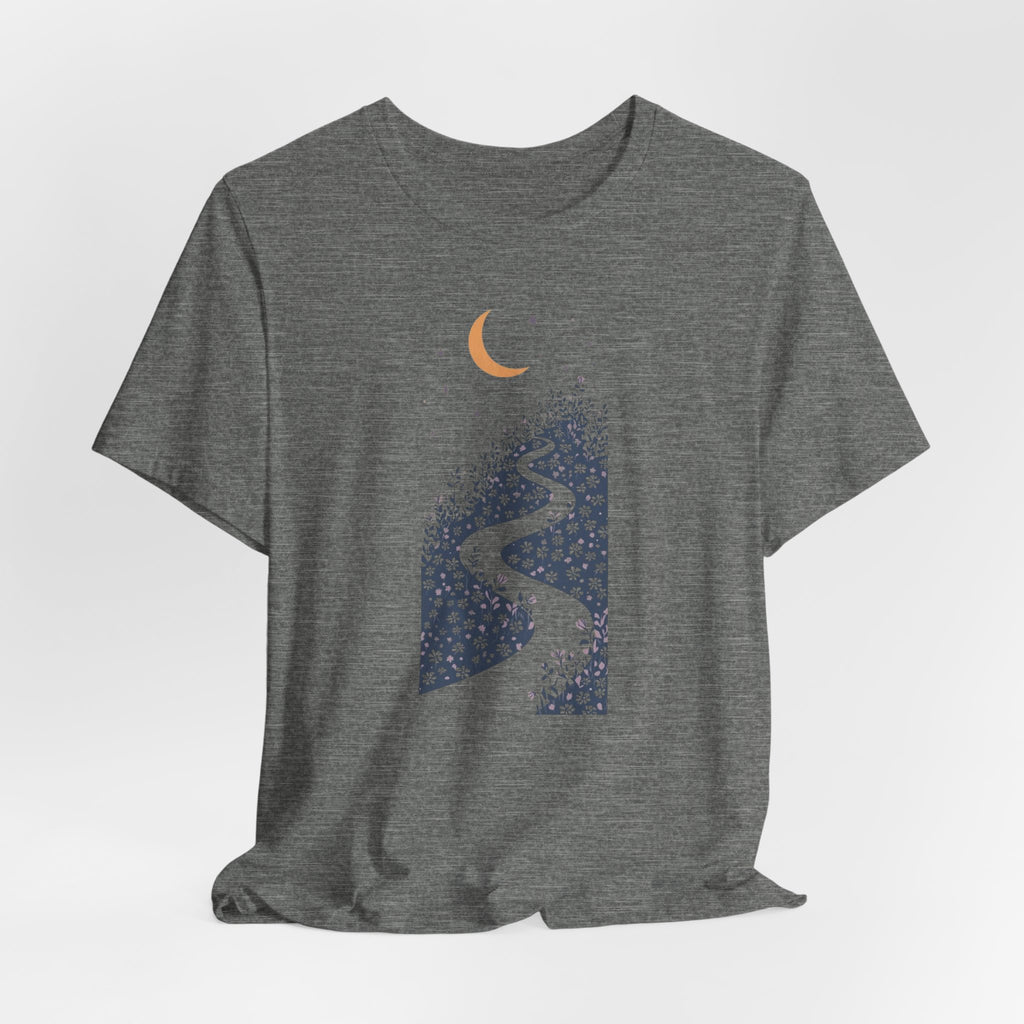 Moonlit Wildflower Path Graphic T-Shirt