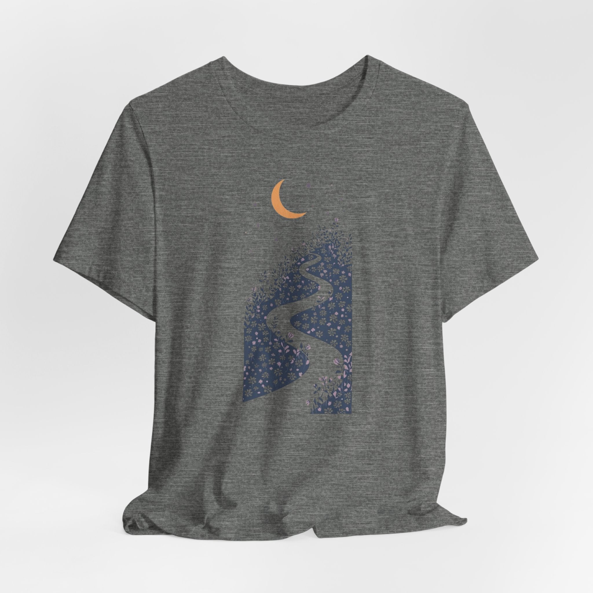 Moonlit Wildflower Path Graphic T-Shirt