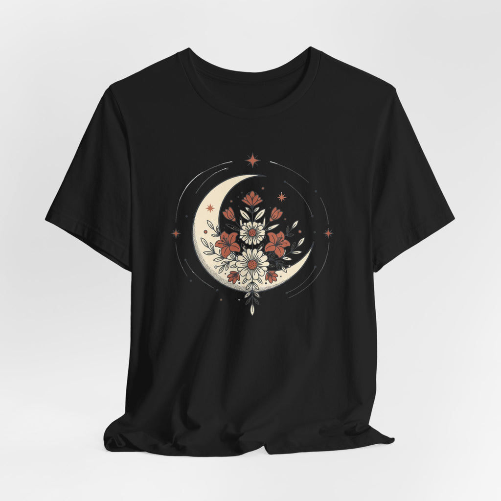 Crescent Moon and Flowers T-Shirt