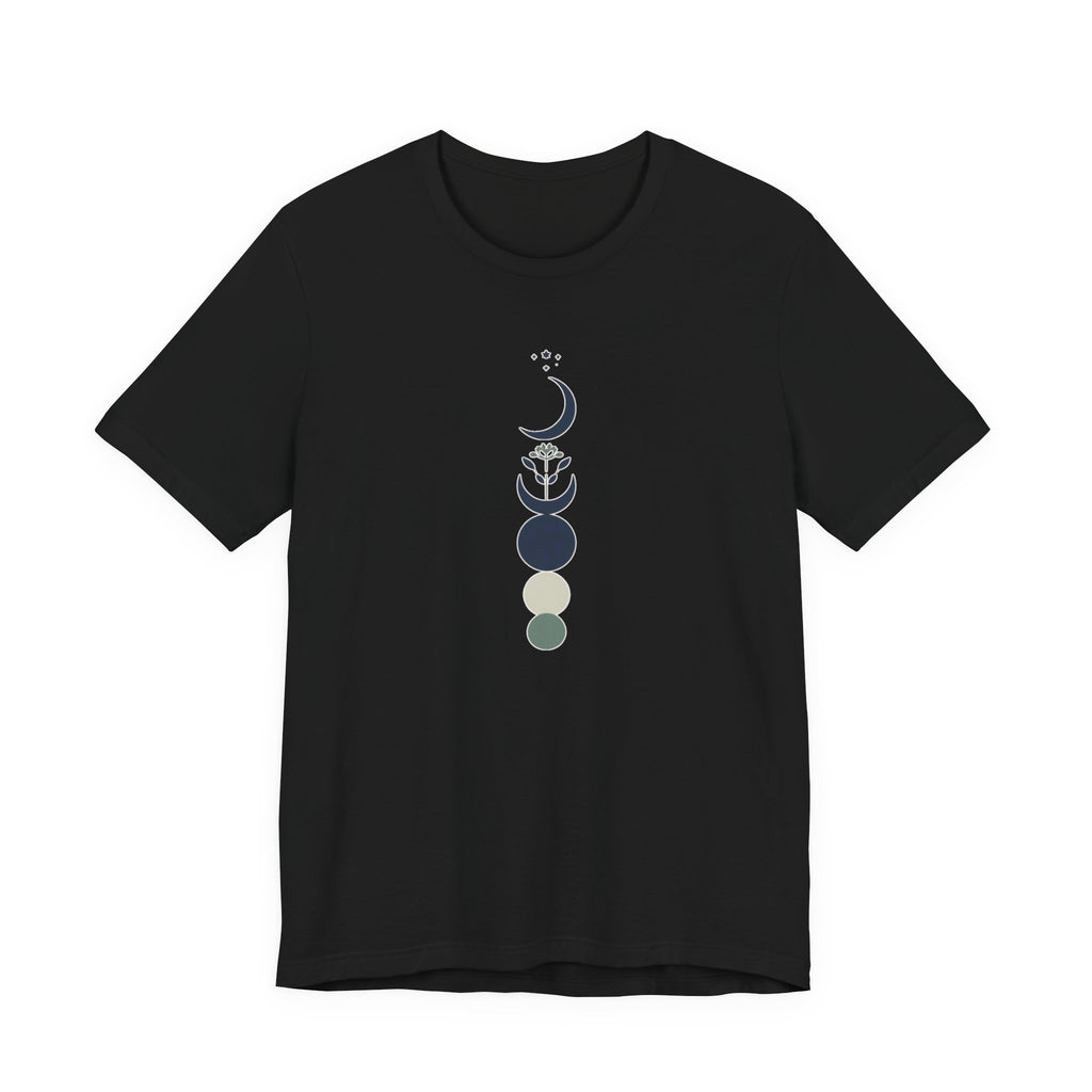 Blue Scandinavian Crescent Moon T-Shirt