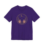Minimal Celestial Floral Moon Graphic Tee