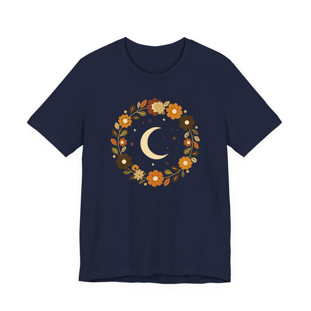 Retro Celestial Floral Wreath T-Shirt