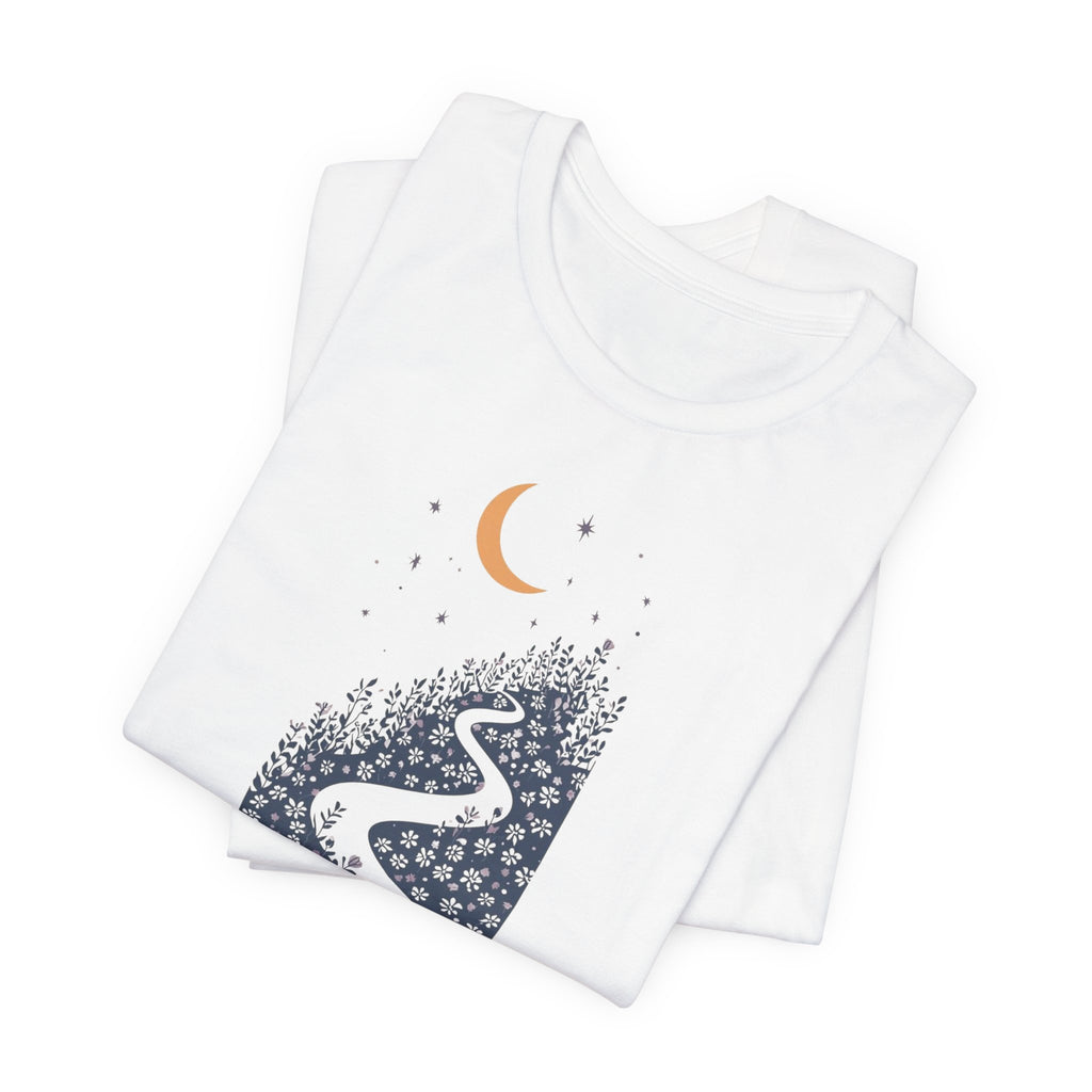Moonlit Wildflower Path Graphic T-Shirt