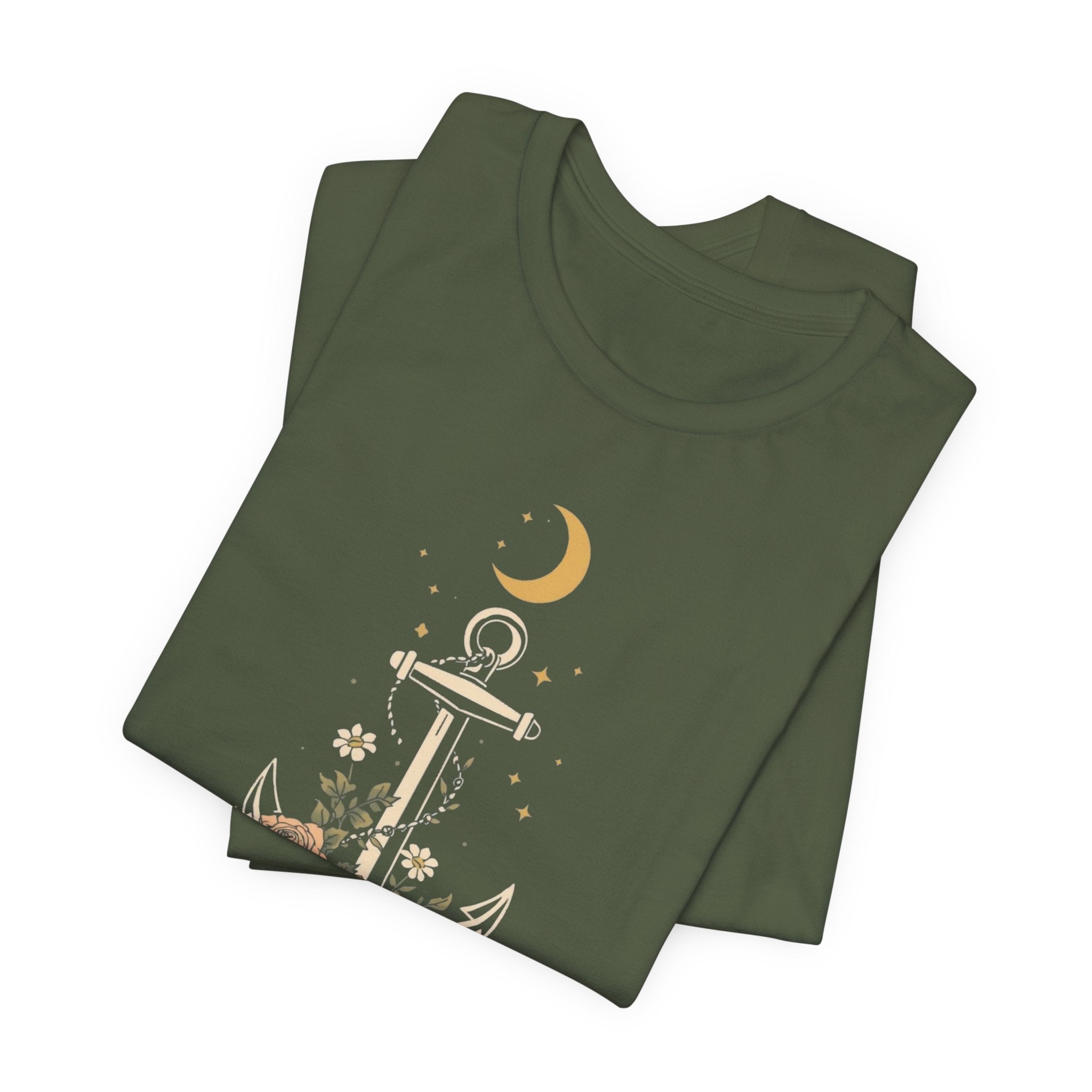 Celestial Blooming Anchor T-Shirt