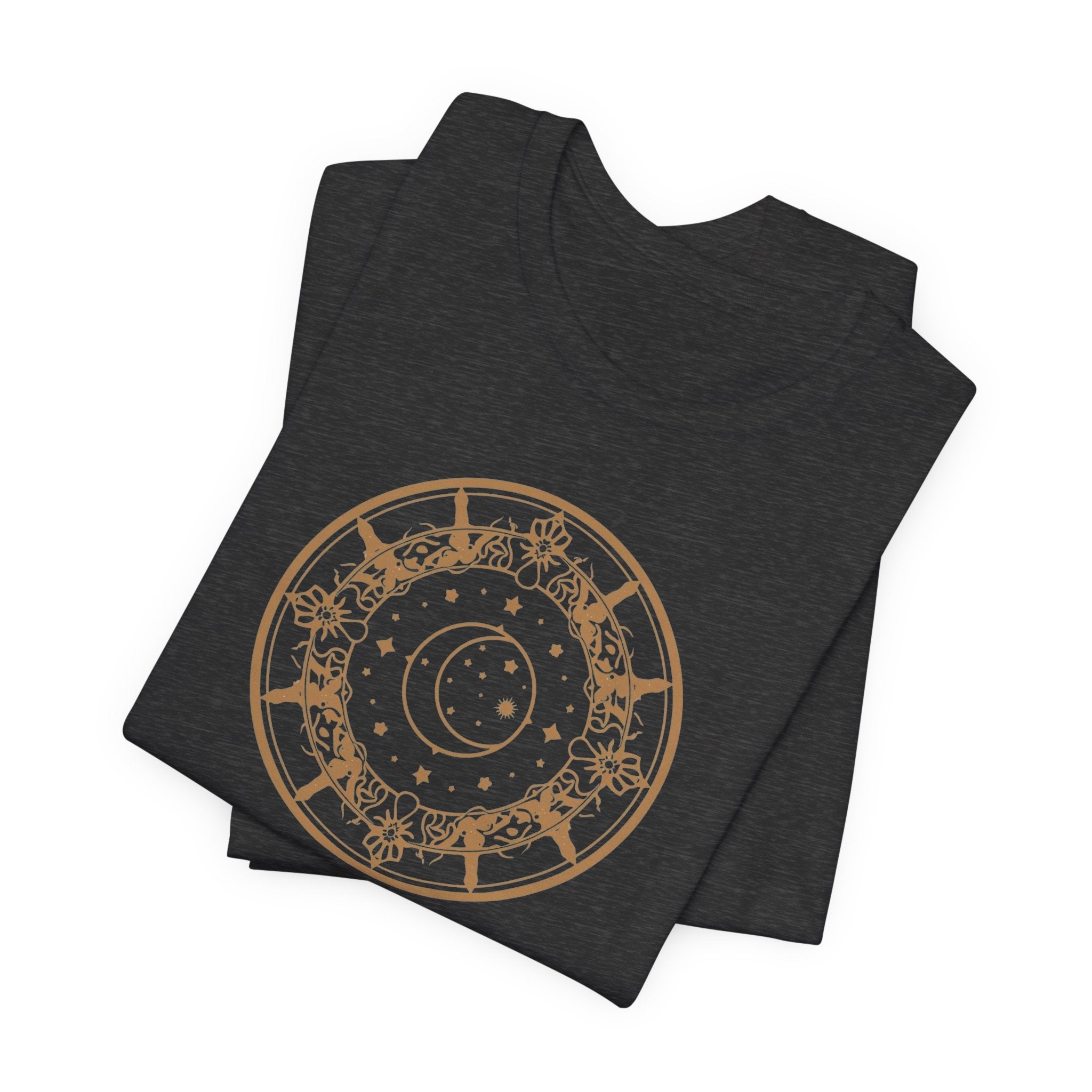 Celestial Moon & Stars Circle T-Shirt