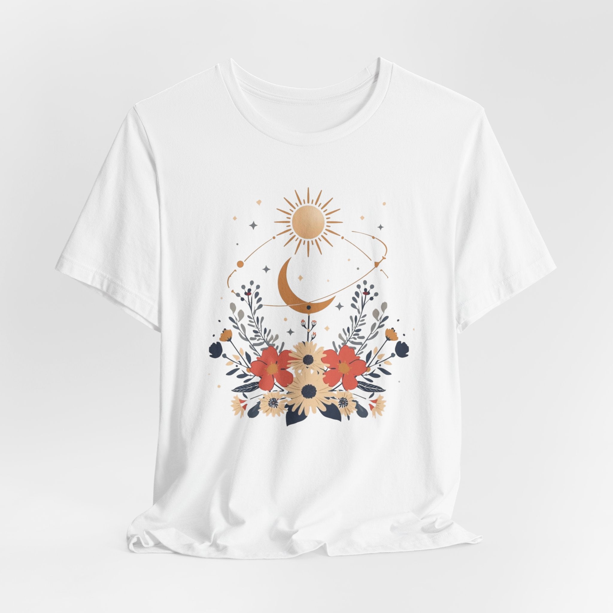 Celestial Orbit Floral Graphic T-Shirt