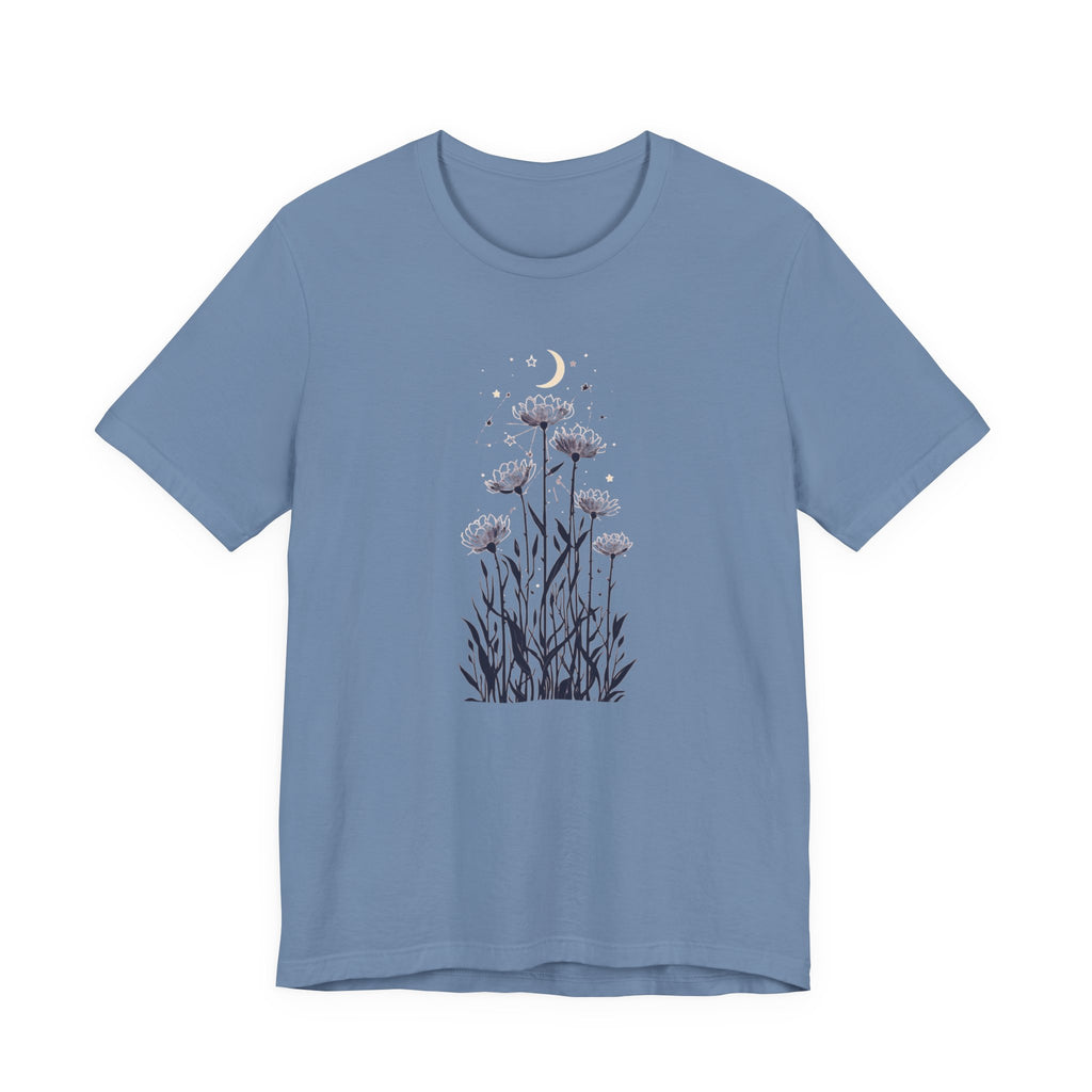 Moonlit Wildflower Night Graphic T-Shirt