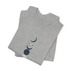 Blue Scandinavian Crescent Moon T-Shirt