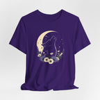 Moonlit Wolf Wildflower Graphic T-Shirt