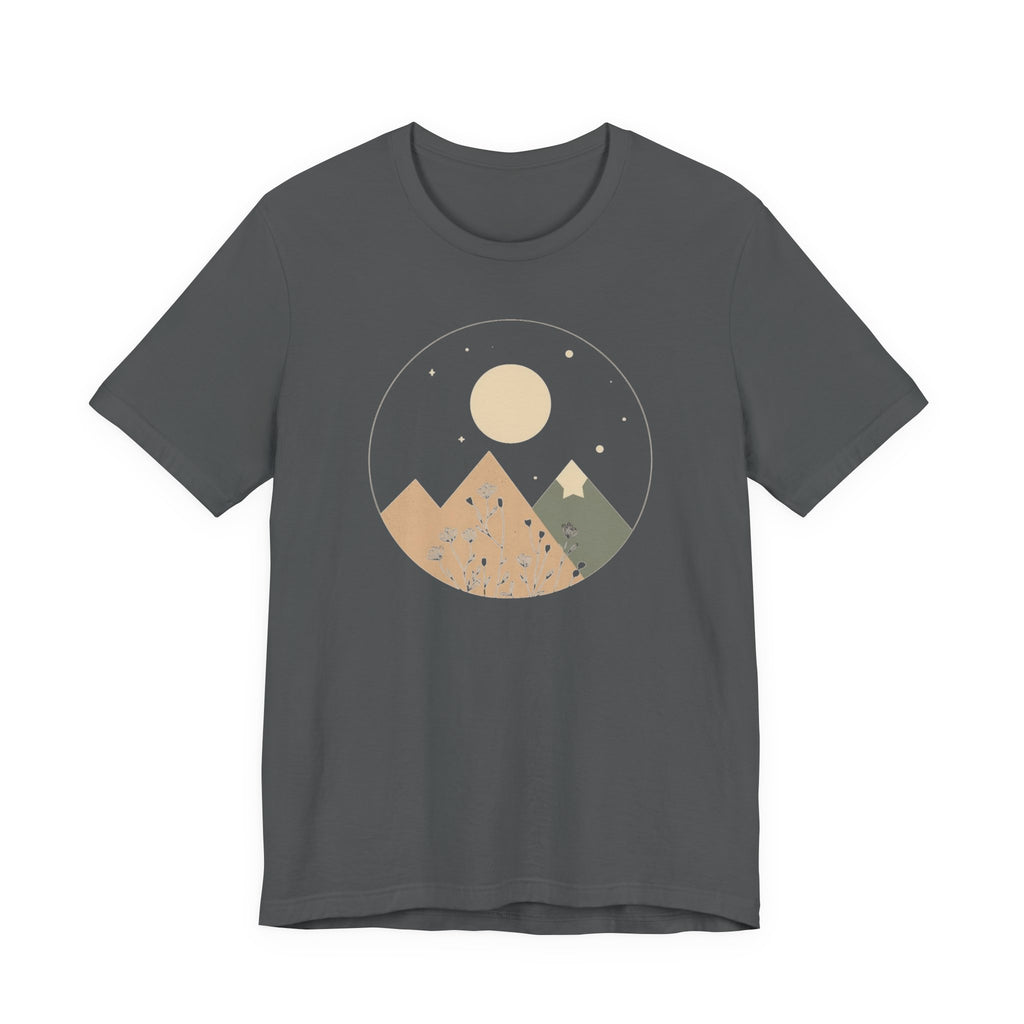 Moonlit Mountain and Flowers T-Shirt