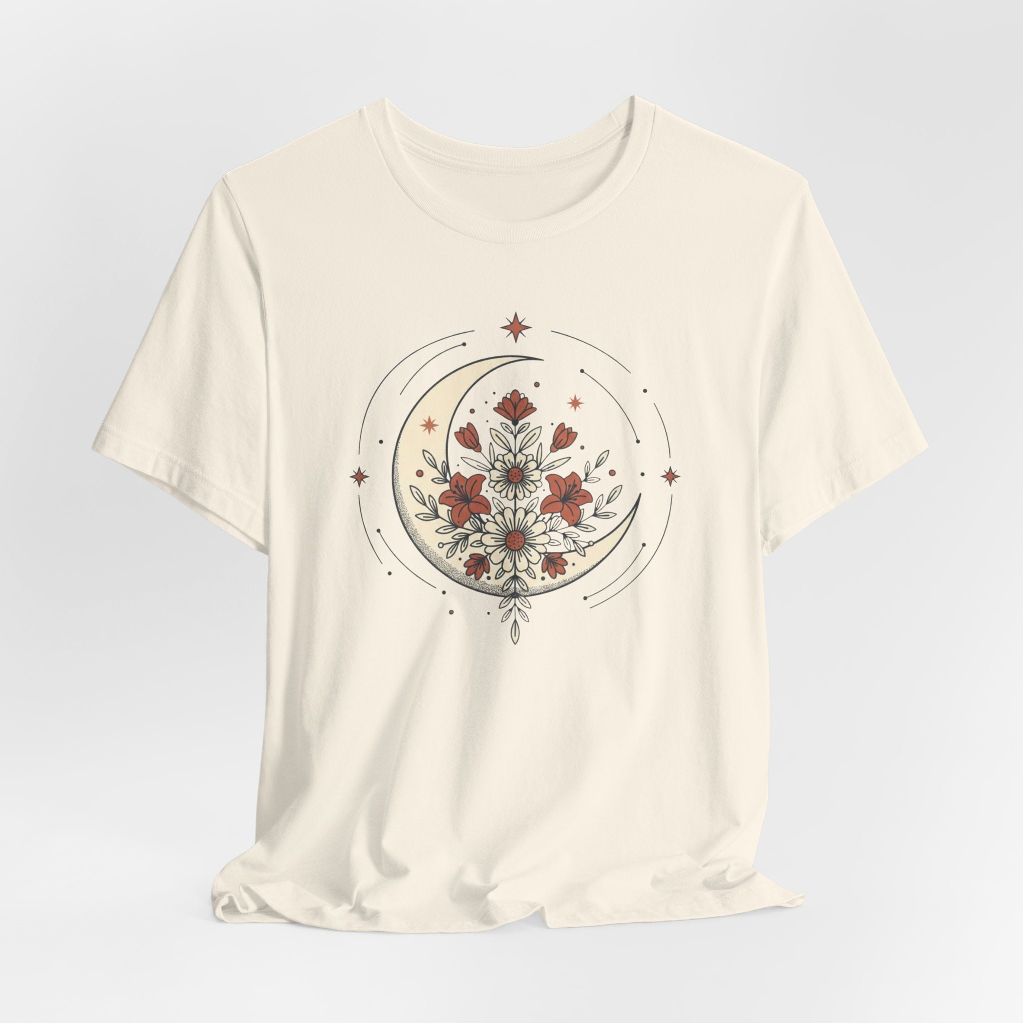 Crescent Moon and Flowers T-Shirt