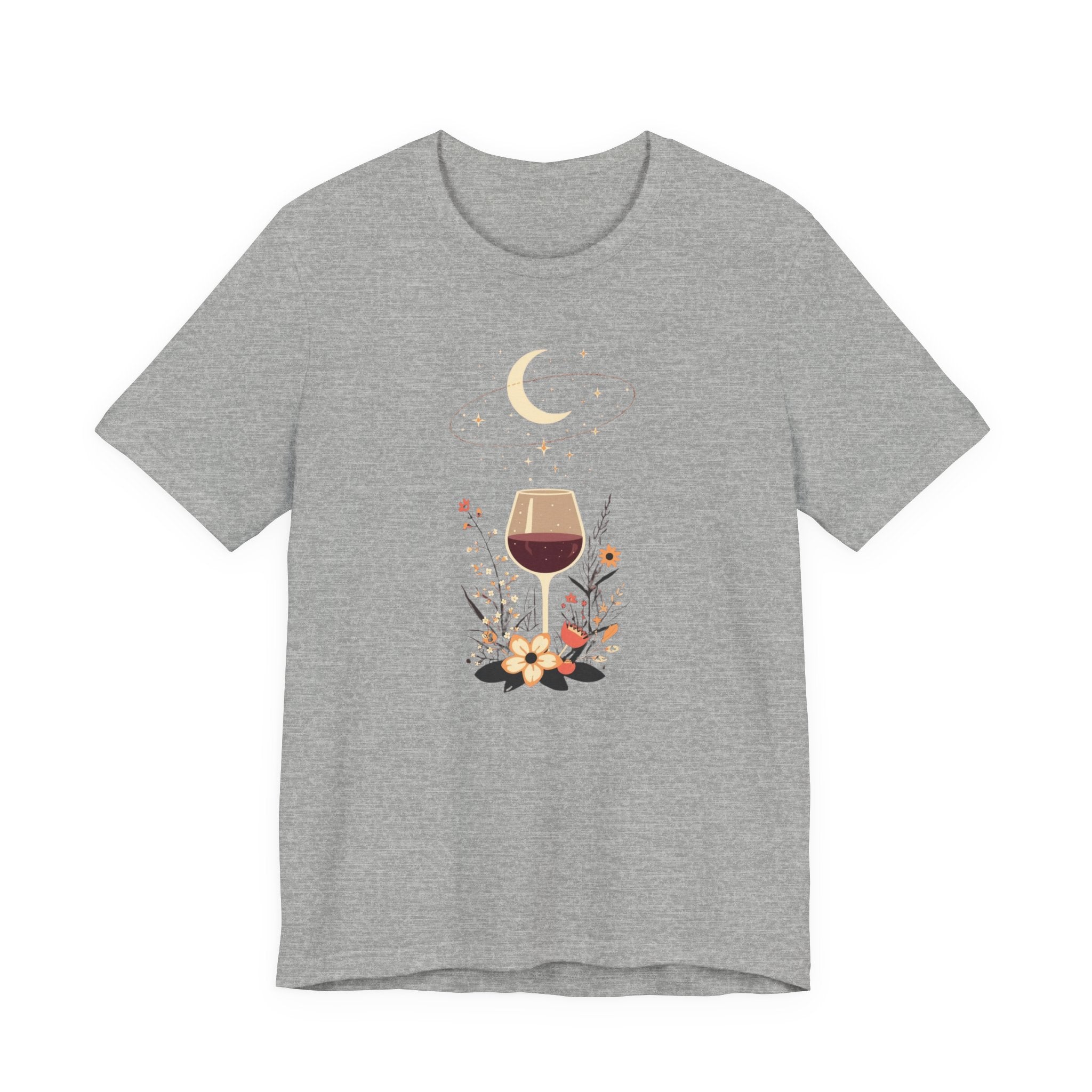 Celestial Wine & Wildflowers Graphic T-Shirt