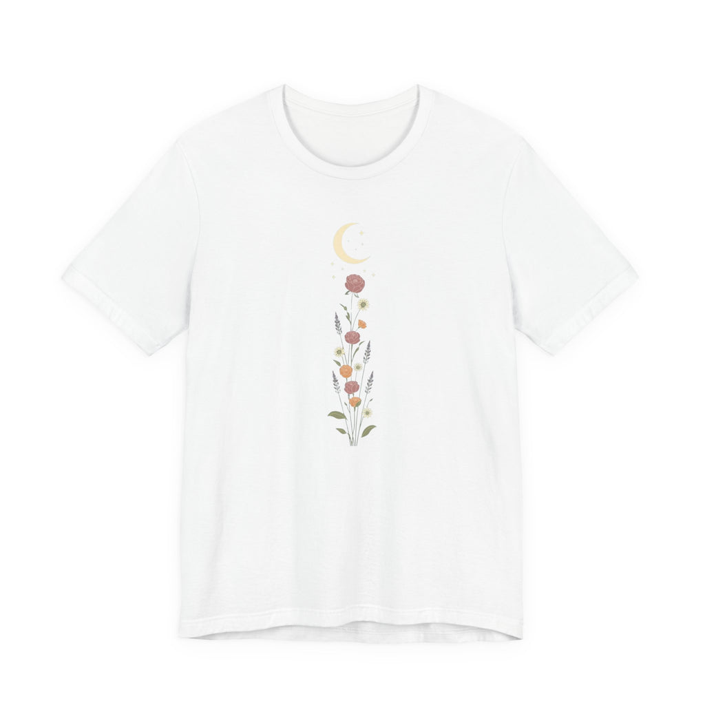 Wildflowers and Crescent Moon T-Shirt