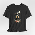 Celestial Champagne & Blush Florals Graphic T-Shirt