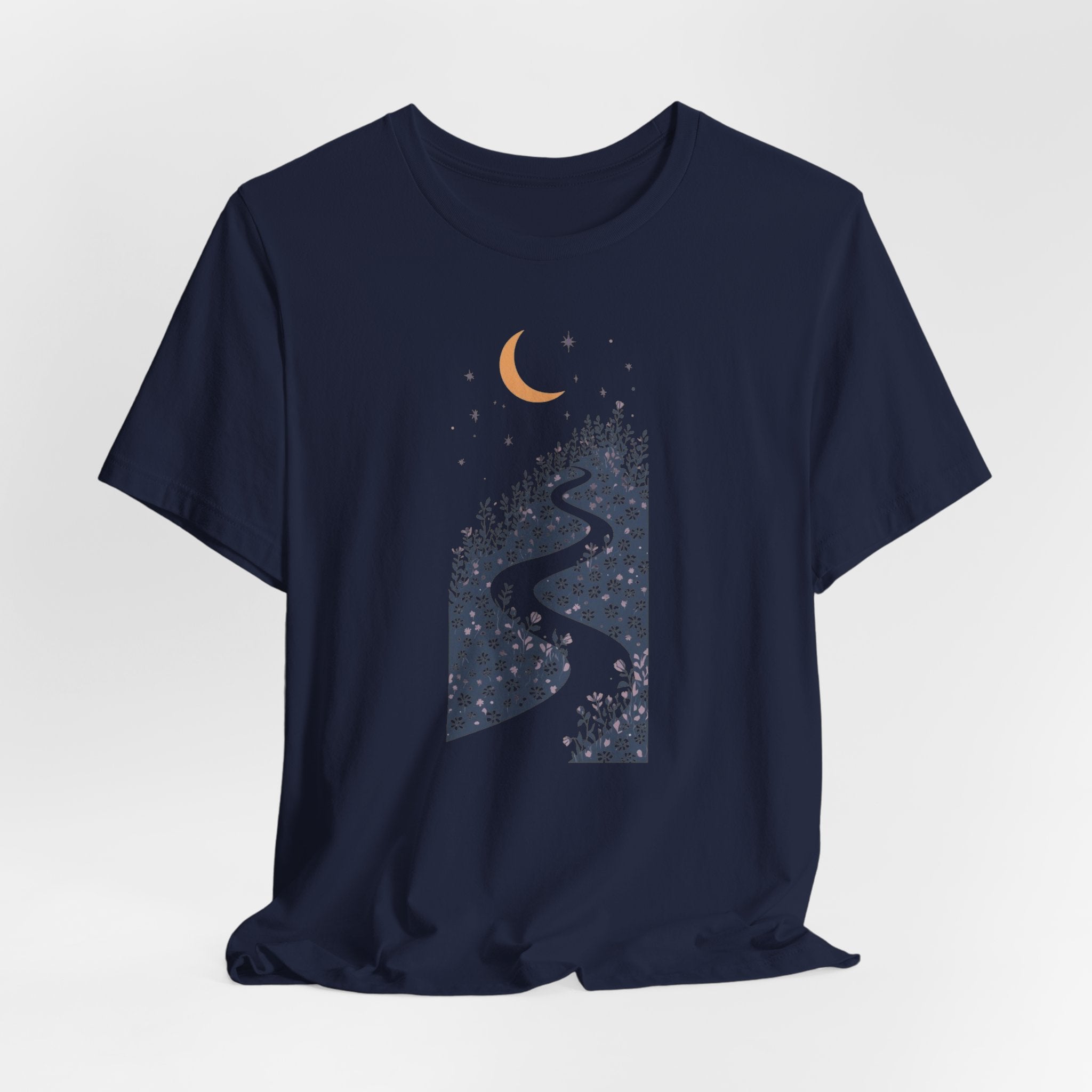 Moonlit Wildflower Path Graphic T-Shirt