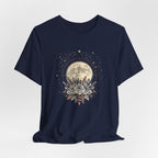Full Moon & Flower Celestial Graphic T-Shirt