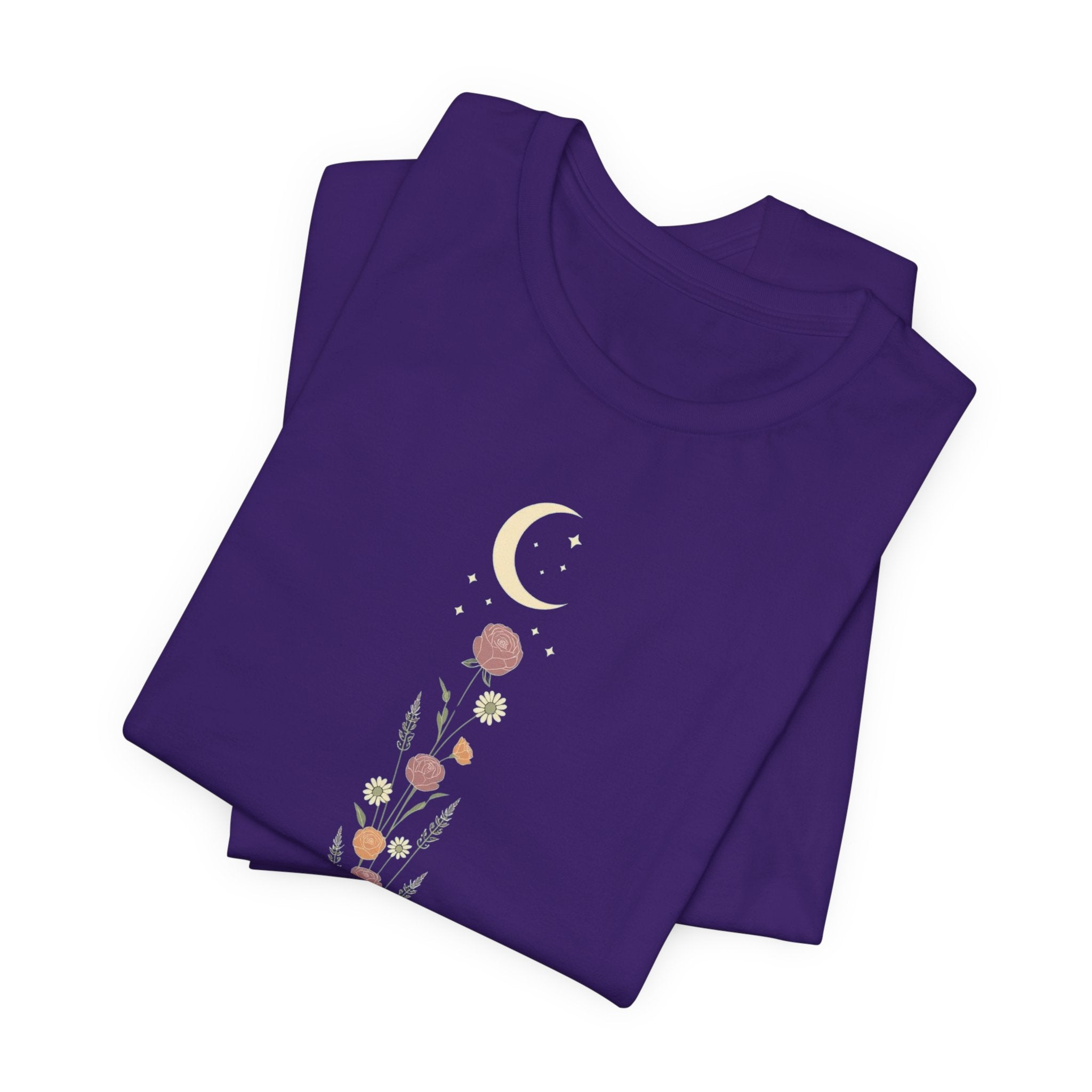 Wildflowers and Crescent Moon T-Shirt