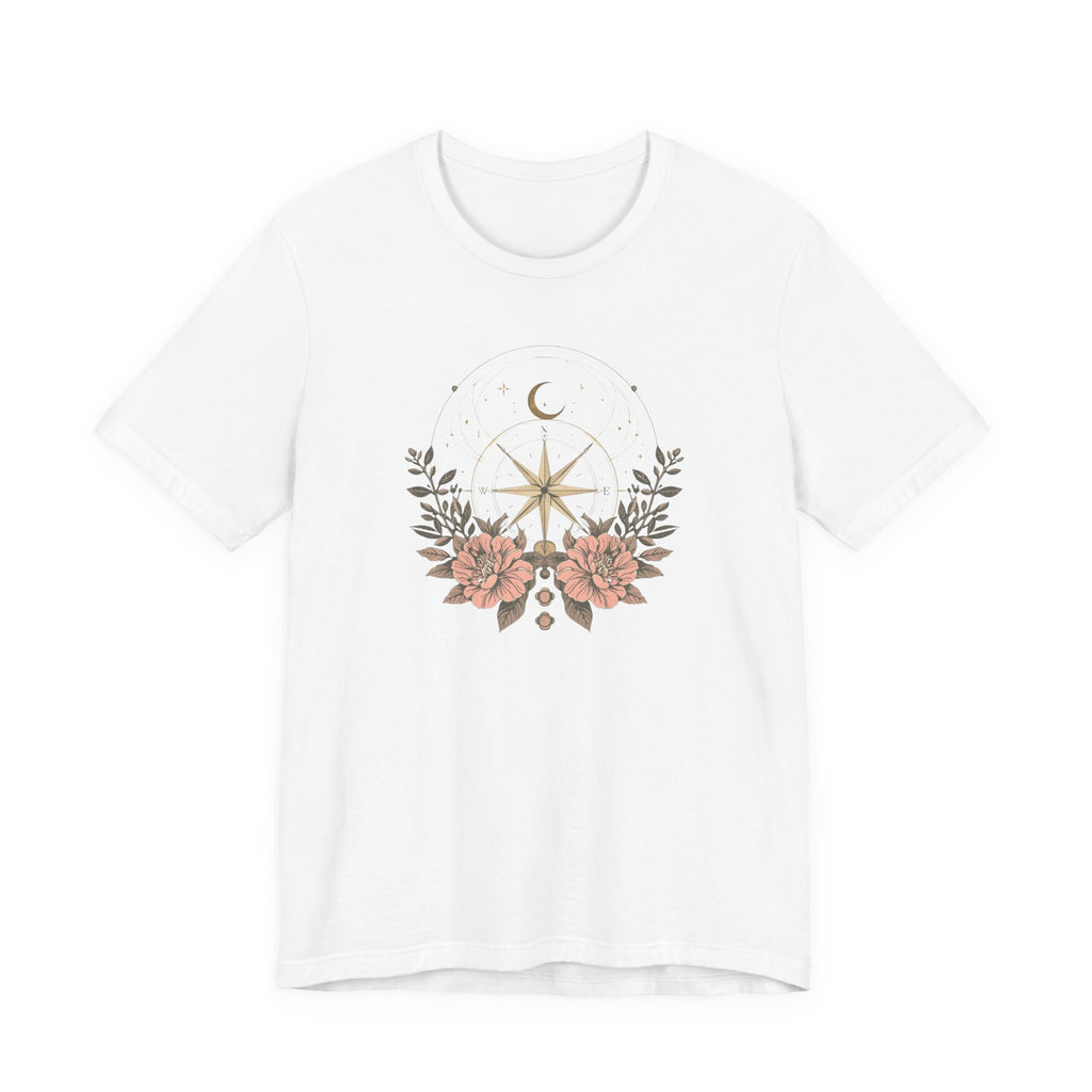Celestial Compass Floral Graphic T-Shirt
