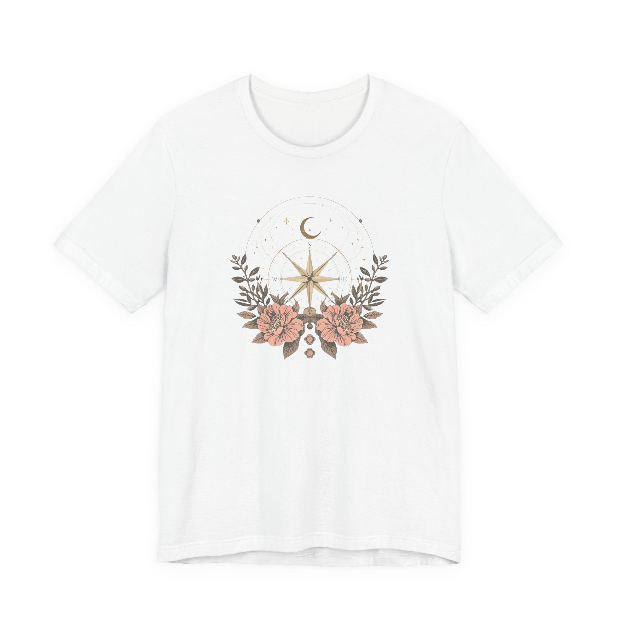 Celestial Compass Floral Graphic T-Shirt