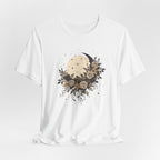 Celestial Moon & Roses Graphic T-Shirt