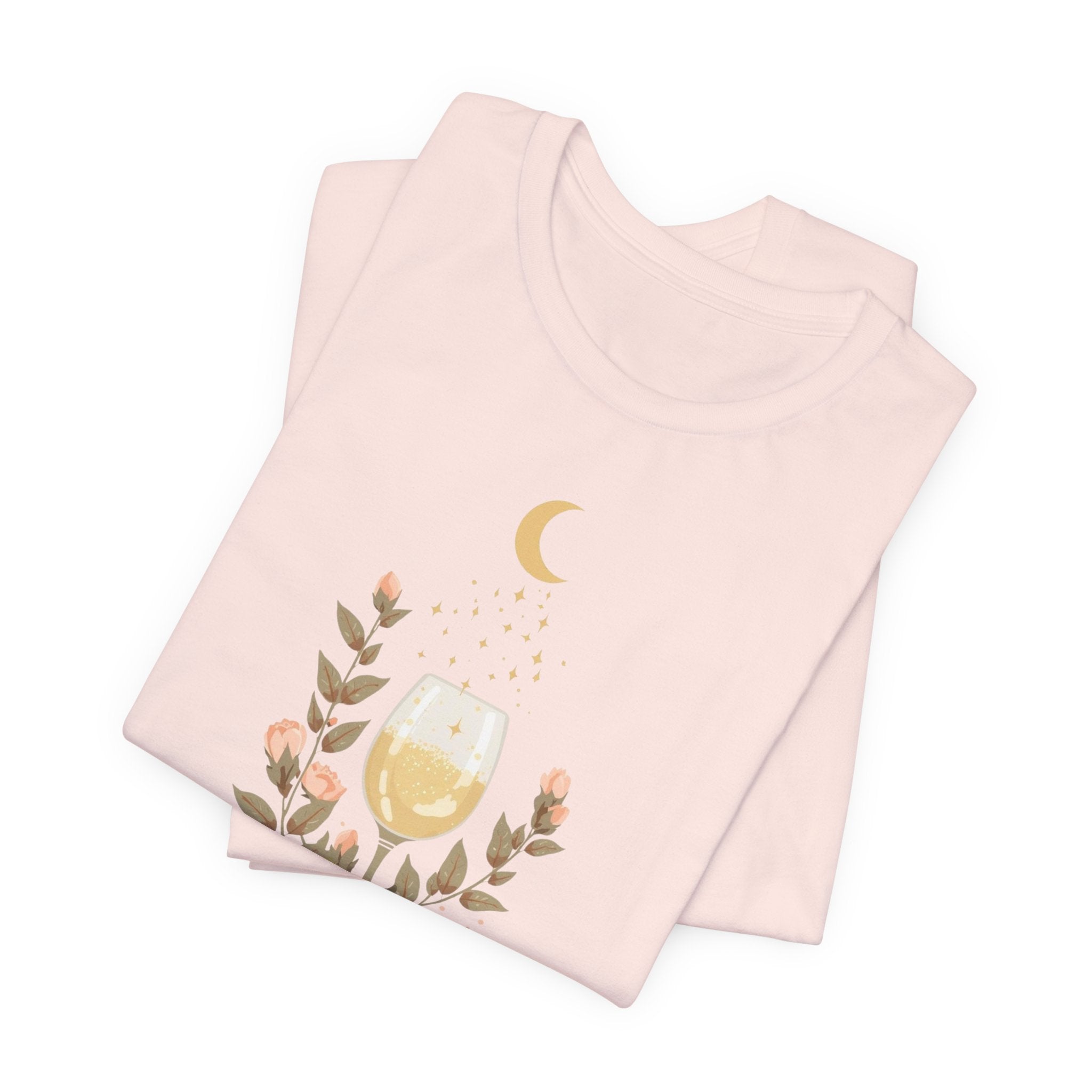 Celestial Wine & Blush Florals Graphic T-Shirt