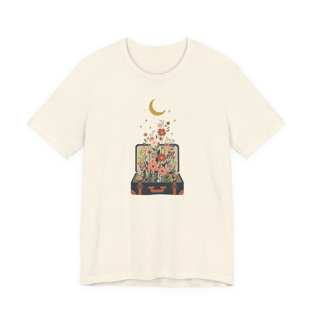 Blooming Suitcase Celestial Graphic T-Shirt
