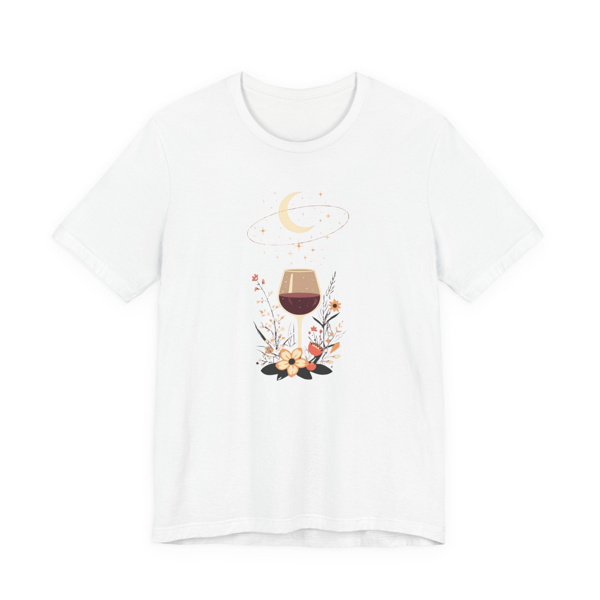 Celestial Wine & Wildflowers Graphic T-Shirt