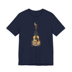 Celestial Floral Guitar Graphic T-Shirt