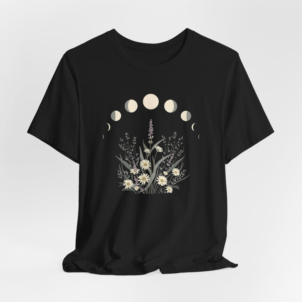 Lavender and Daisy Moon Phases T-Shirt