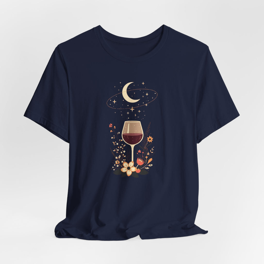 Celestial Wine & Wildflowers Graphic T-Shirt