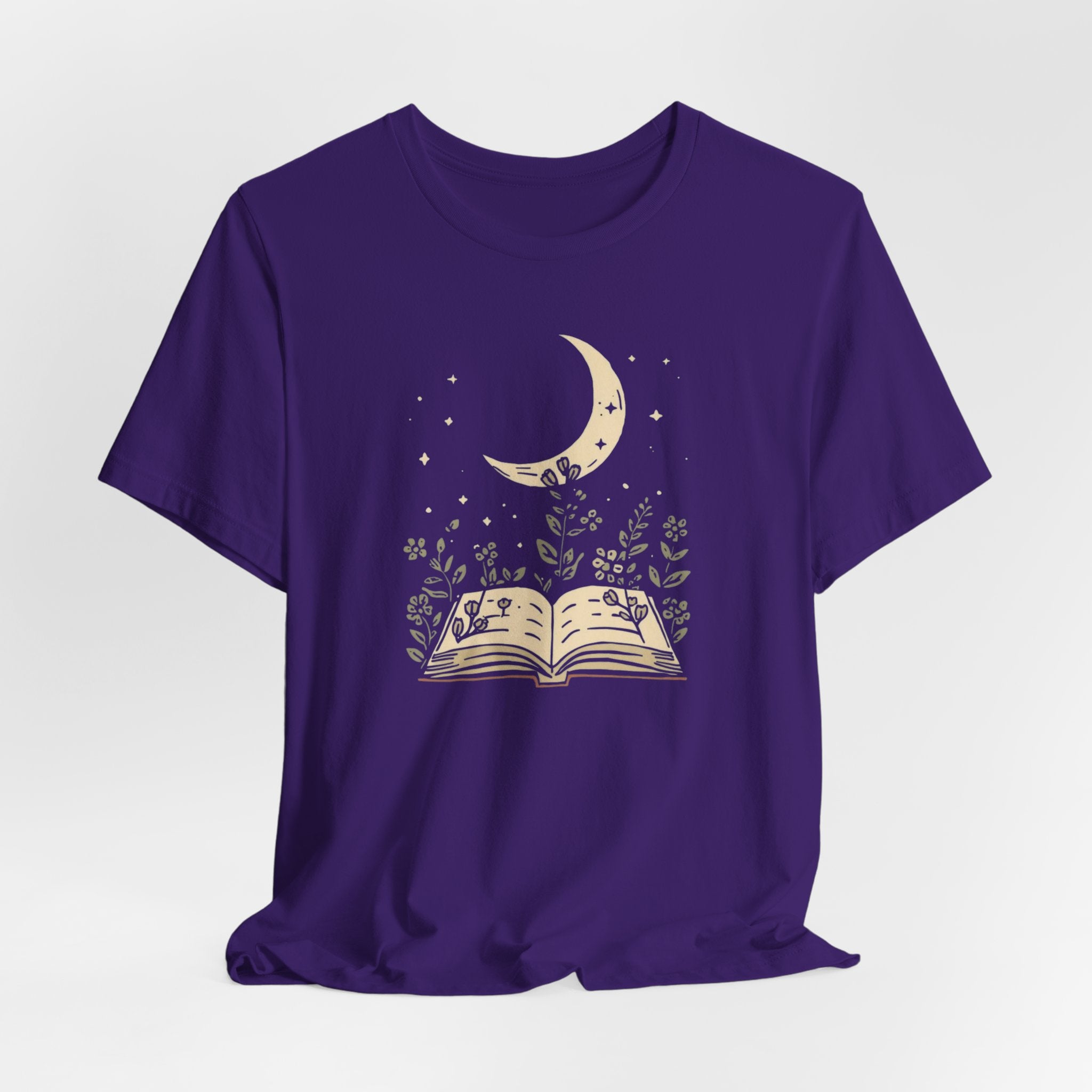 Moonlit Reading Garden Graphic T-Shirt